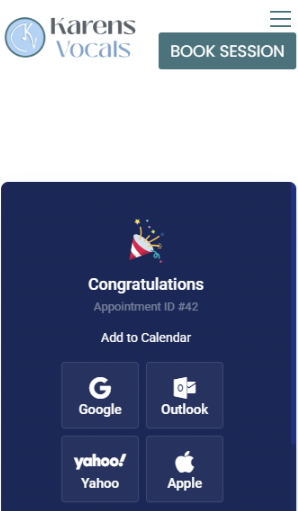 HowToBookSession-Checkout-BookingConfirmation Book a session - booking confirmation